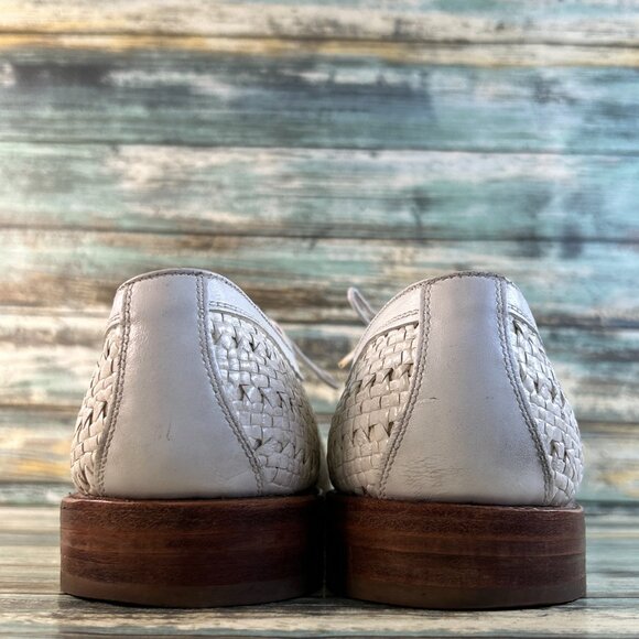 Allen Edmonds Seville Oxfords Mens 8.5 EEE White Basket Weave Leather Dress Shoe main image 9